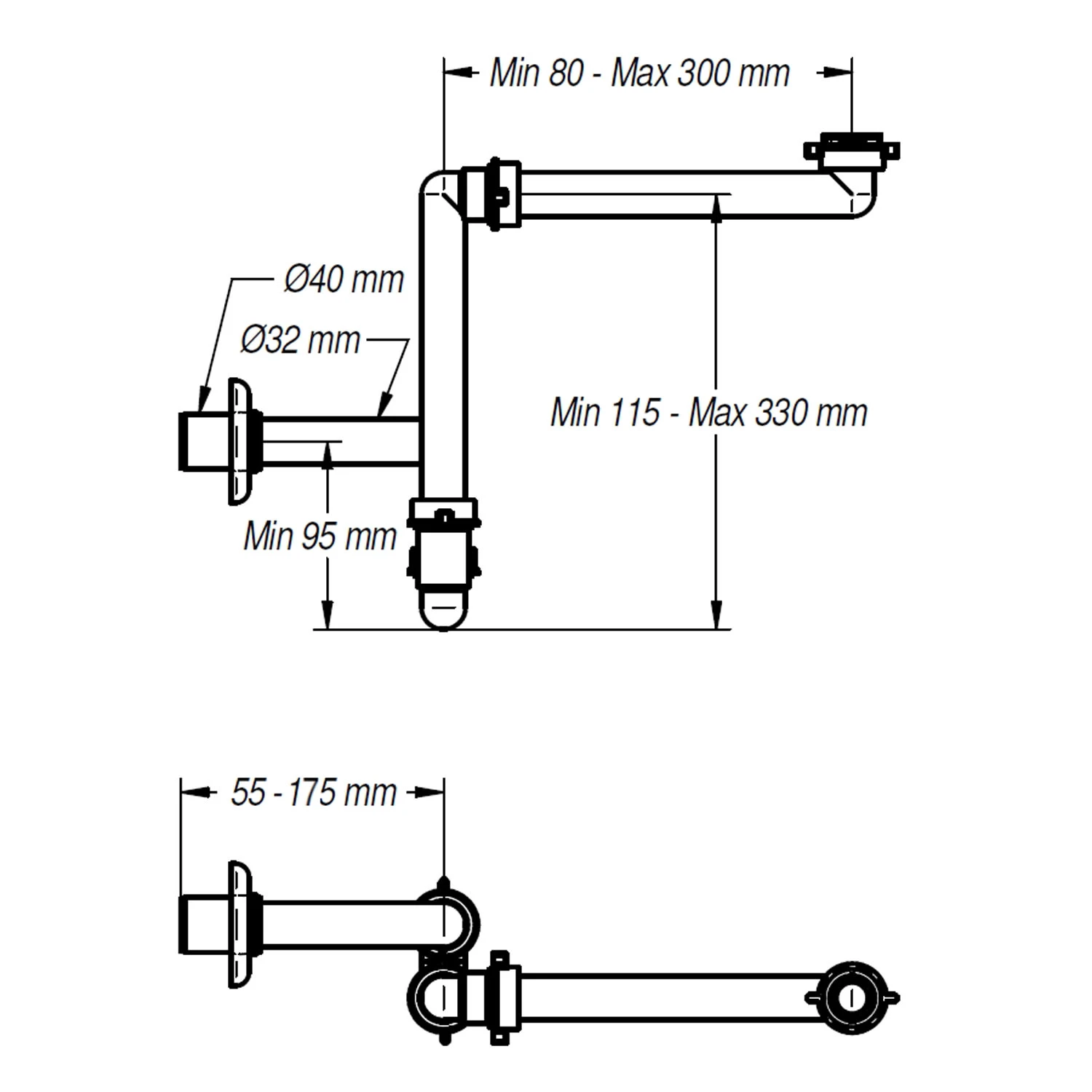 Kronenbach Waschtisch- und Möbel Raumsparsiphon 1 1/4" universal Kronenbach Waschtisch- Und Möbel Raumsparsiphon 1 1/4" Universal -Kronenbach kronenbach universalartikel ablauftechnik waschtisch und moebel 4172233