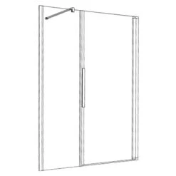 Kronenbach Tube Pendeltür Mit Trennwand In Flucht Für Nische, Sondermaß Bis 205 Cm, Anschlag Rechts -Kronenbach marken kronenbach duschabtrennungen 4017701